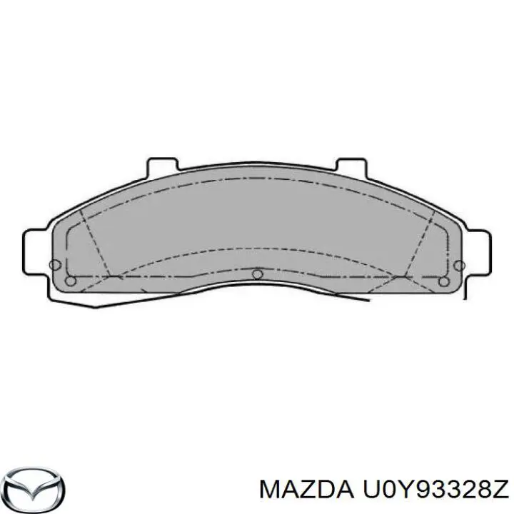 U0Y93328Z Mazda Передні гальмівні колодки