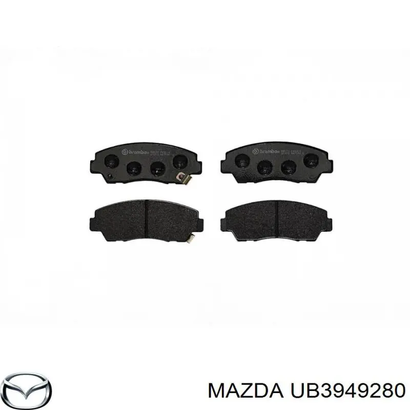 Колодки гальмівні передні, дискові UB3949280 Mazda