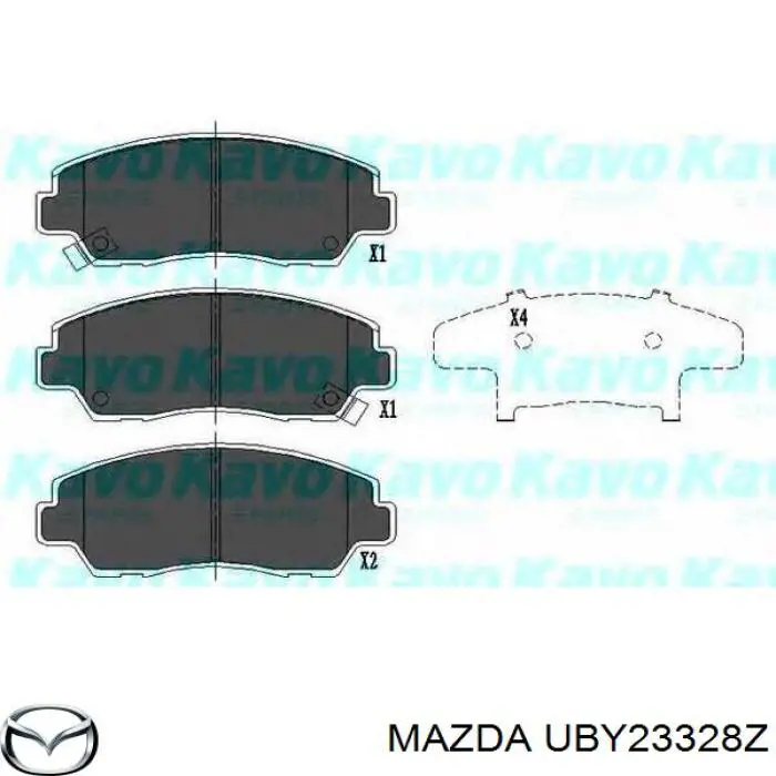 Колодки гальмівні передні, дискові UBY23328Z Mazda