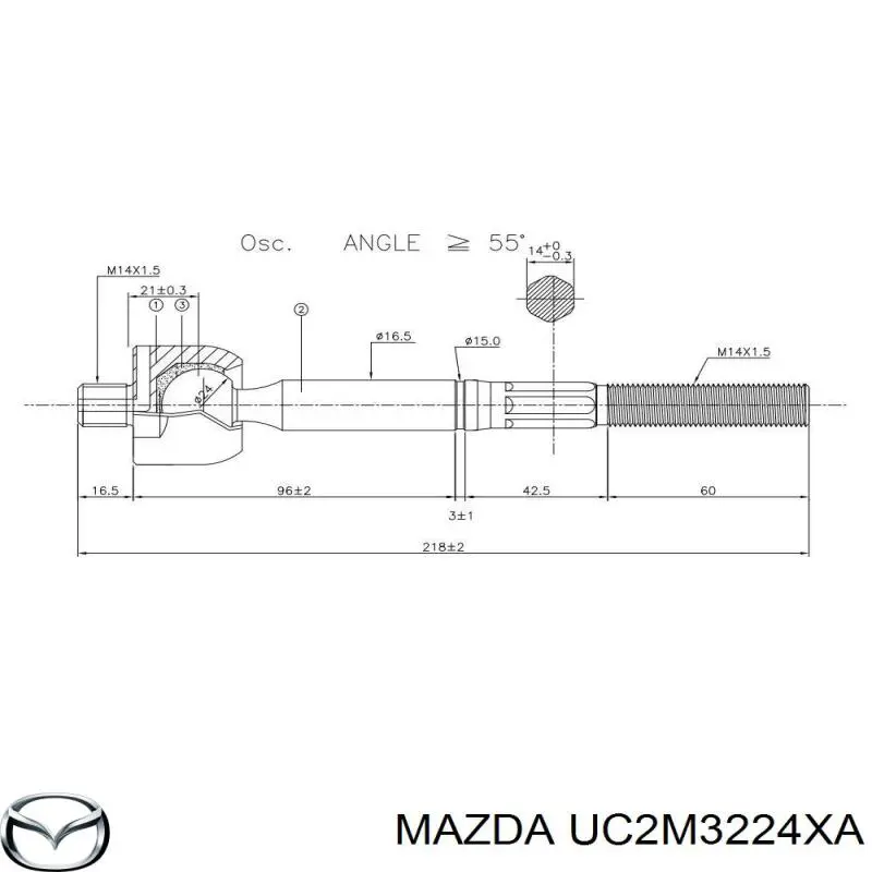 Тяга рульова Aplus 22401AP