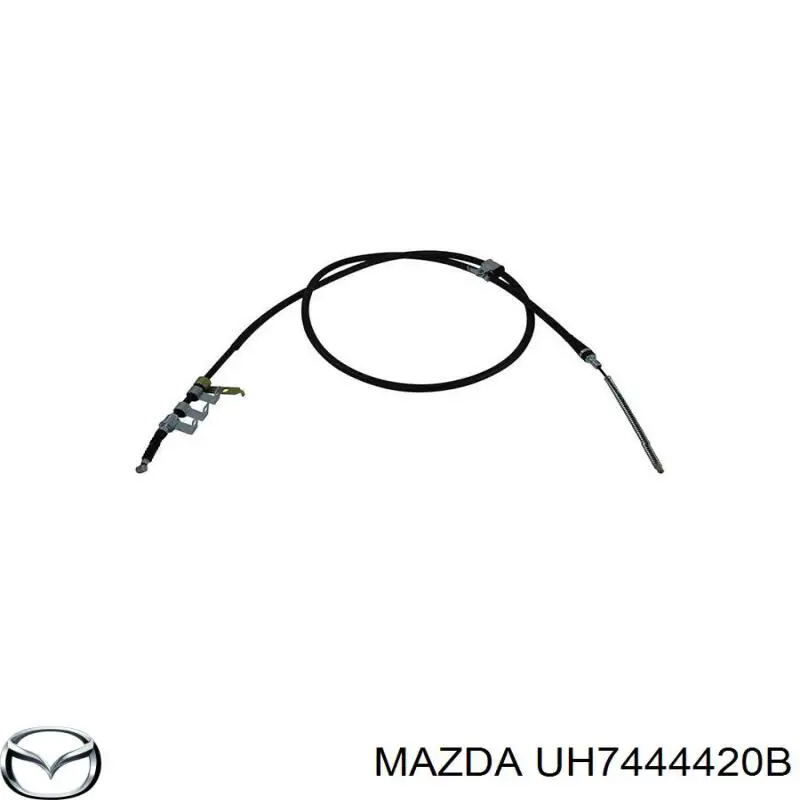 UH7444420B Mazda Трос ручника задній лівий