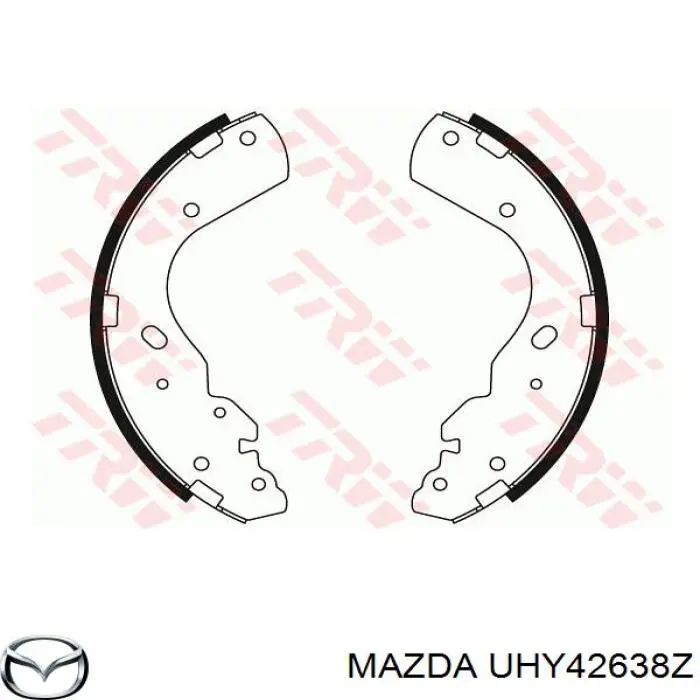 Колодки гальмові задні, барабанні Mazda UHY42638Z ціна, від 50.11 USD