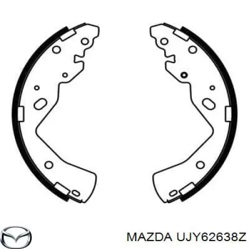 UJY62638Z Mazda колодки гальмові задні, барабанні
