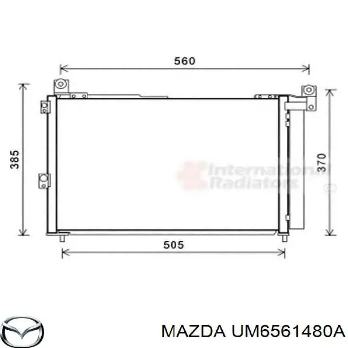 Конденсатор кондиціонера Mazda UM6561480A ціна, від 92.66 USD