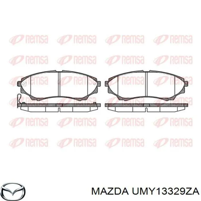 Комплект пружинок кріплення дискових колодок, передніх Mazda UMY13329ZA ціна, від 56.10 USD