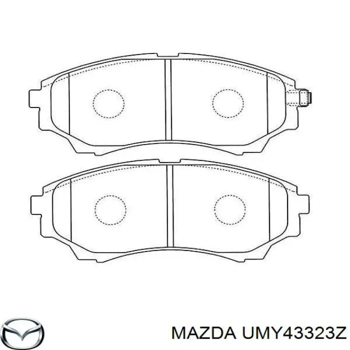 Купити UMY43323Z Mazda Колодки гальмівні передні, дискові
