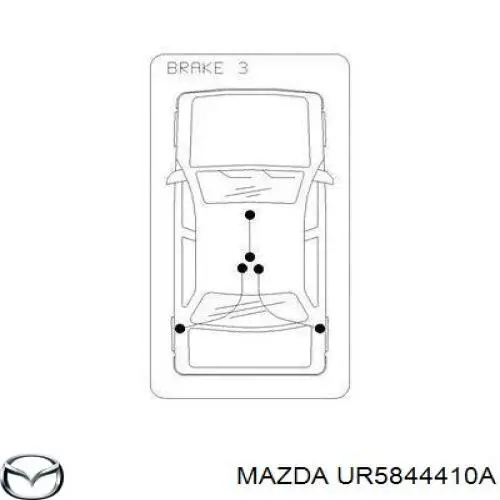 UR5844410A Mazda трос ручного гальма задній, правий