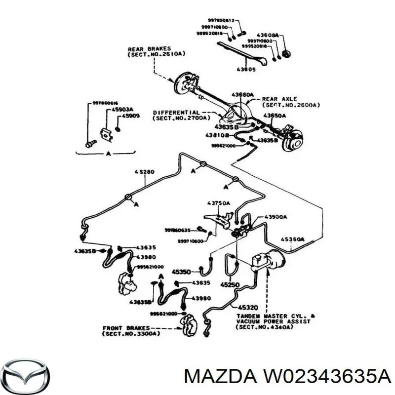 Скоба кріплення гальмівного шлангу Mazda 3 (BL) (Мазда 3)