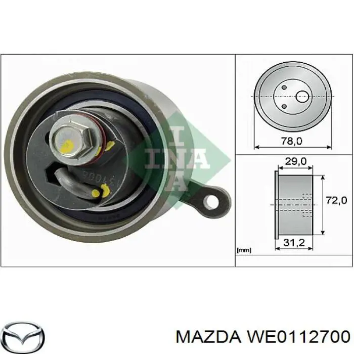 Купити WE0112700 Mazda Натягувач ременя ГРМ