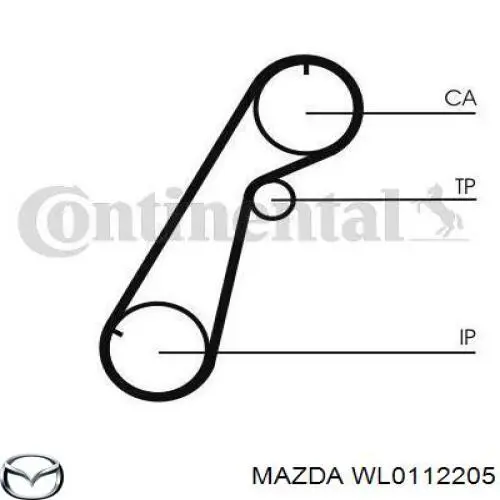 Зубчастий ремінь Mazda WL0112205 ціна, від 28.82 USD