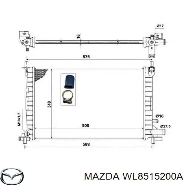 WL8515200A Mazda Радіатор охолодження двигуна