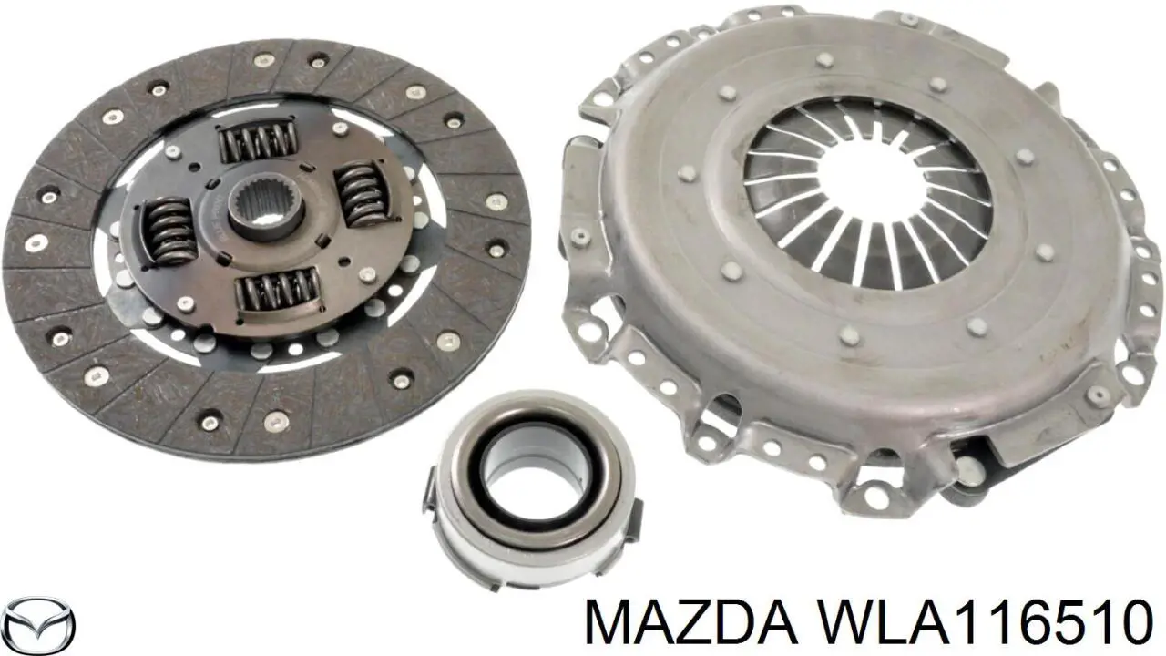 Купити WLA116510 Mazda Комплект зчеплення (диск, корзина, підшипник)