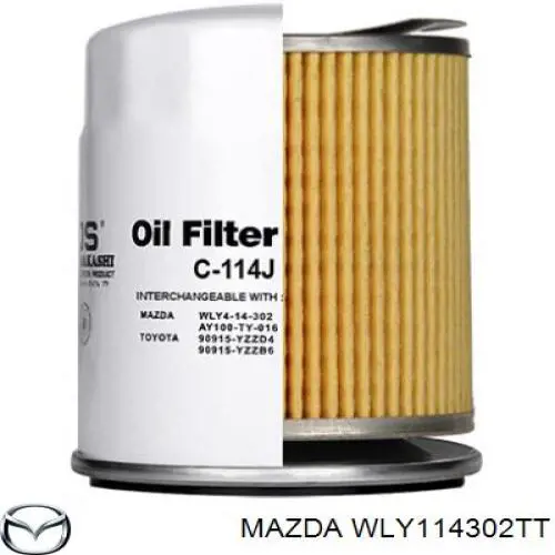 WLY114302TT Mazda фільтр масляний