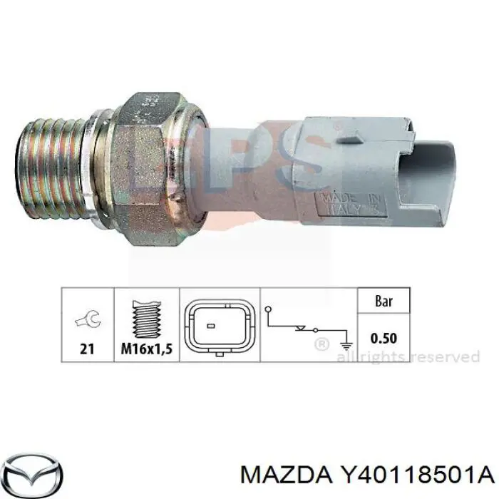 Y40118501A Mazda датчик тиску масла
