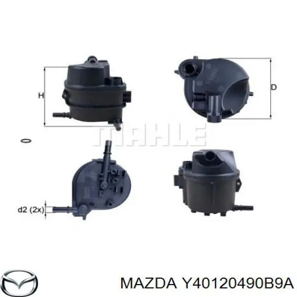 Y40120490B9A Mazda фільтр паливний