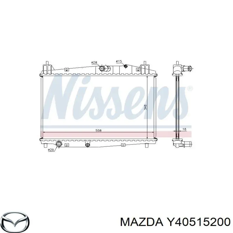Радіатор основний Mazda Y40515200 ціна, від 196.48 USD
