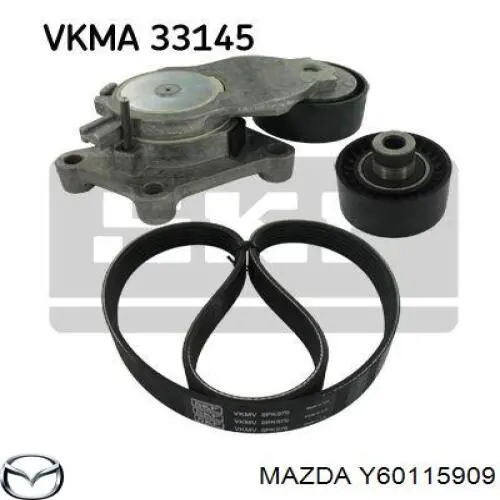 Ремінь генератора Y60115909 Mazda