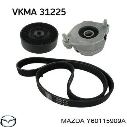 Клиновий ремінь Mazda Y60115909A ціна, від 9.02 USD