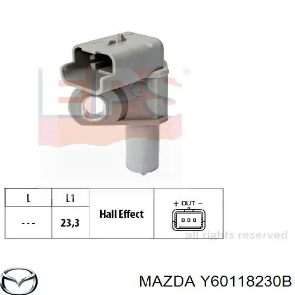 Y60118230B Mazda датчик положення розподільного