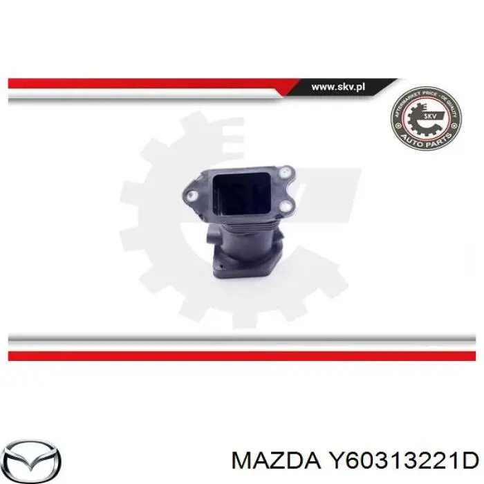 Патрубок повітряний, дросельної заслінки Mazda Y60313221D ціна, від 14.65 USD