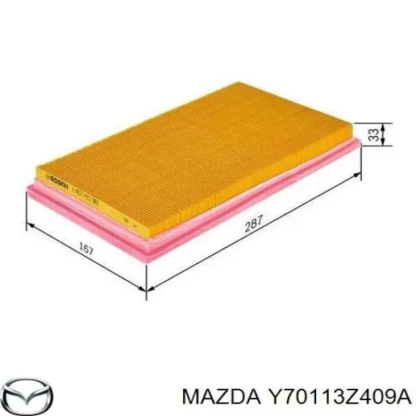 Y70113Z409A Mazda фільтр повітряний