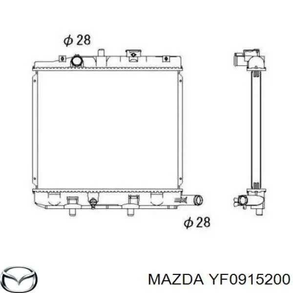 YF0915200 Mazda радіатор охолодження двигуна