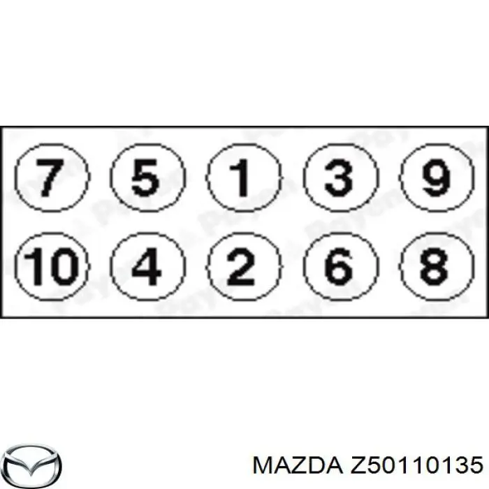 Z50110135 Mazda болт головки блока циліндрів, гбц