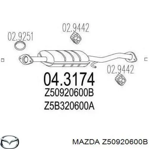  Z50920600B Mazda