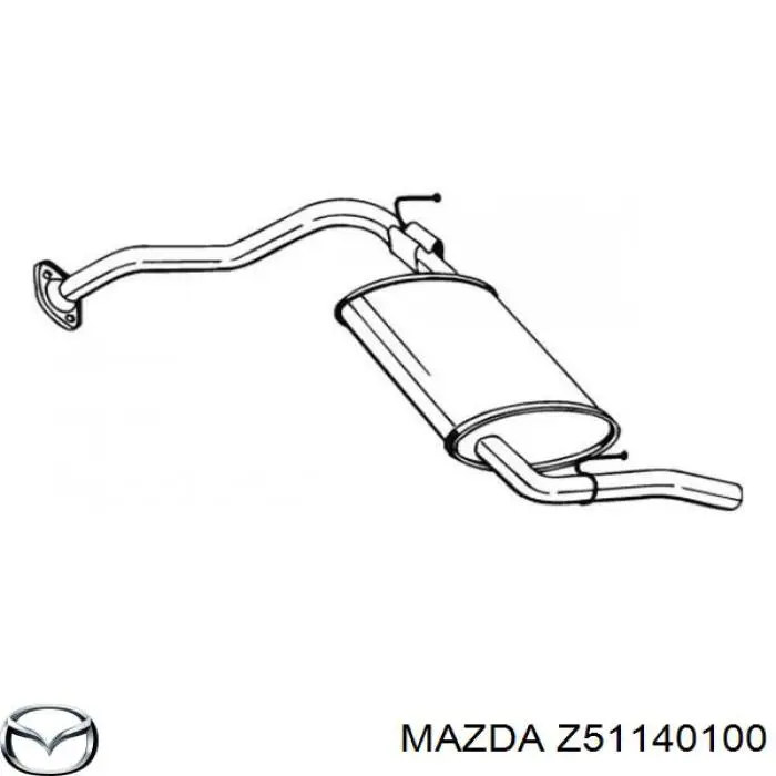 Глушник, задня частина Z51140100 Mazda