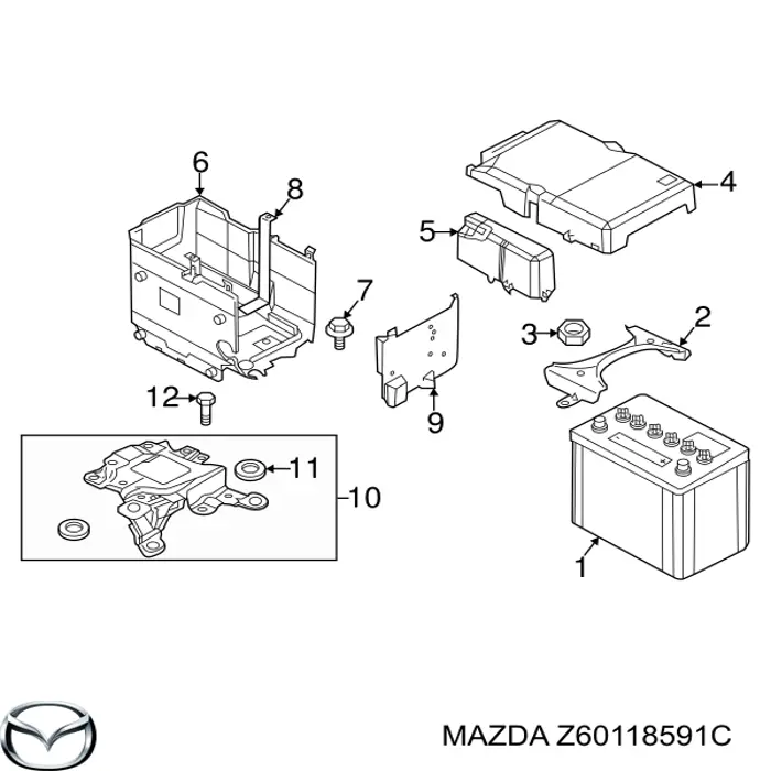 Mazda Z60118591C ціна, від 3.80 USD