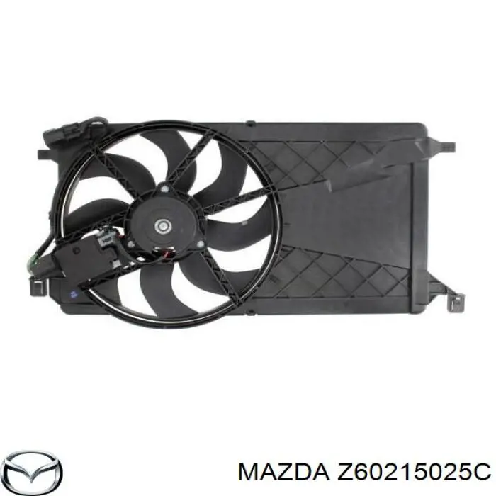 Купити Z60215025C Mazda Дифузор радіатора охолодження, в зборі з двигуном і крильчаткою
