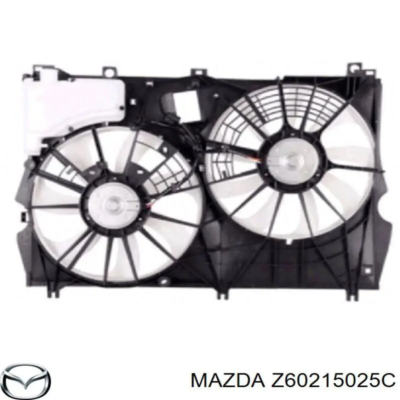 Дифузор радіатора охолодження, в зборі з двигуном і крильчаткою Z60215025C MAZDA