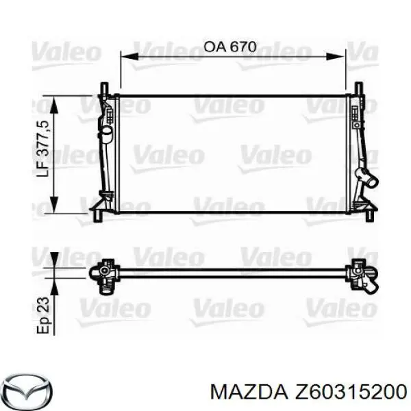Купити Z60315200 Mazda Радіатор двигуна