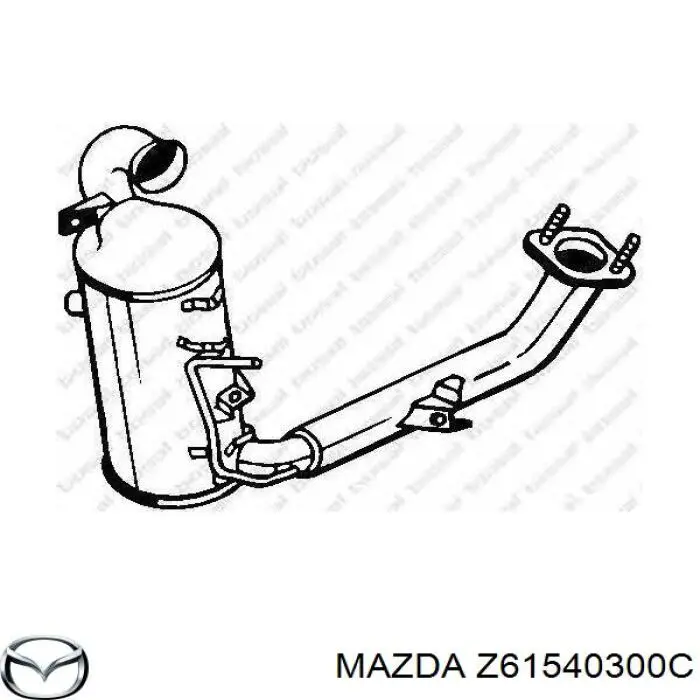 Глушник, середня і задня частина Z61540300C Mazda