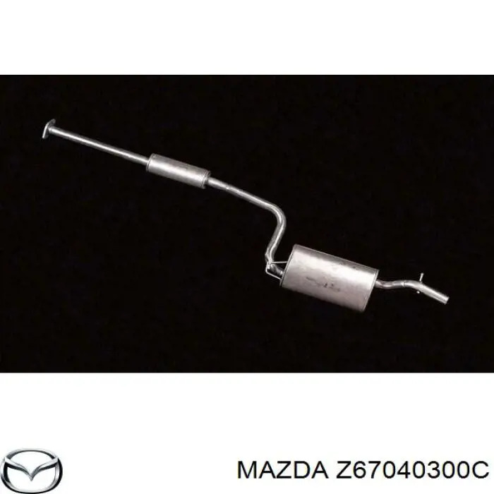 Z67040300C Mazda глушник, середня і задня частина