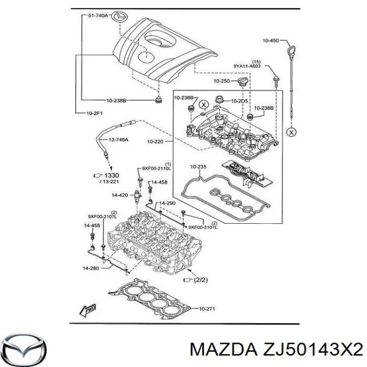 Фільтр регулятора фаз газорозподілу Mazda ZJ50143X2 ціна, від 3.59 USD