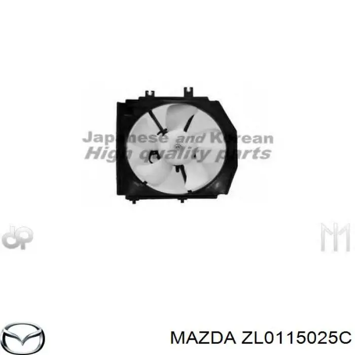 ZL0115025C Mazda дифузор радіатора охолодження, в зборі з двигуном і крильчаткою