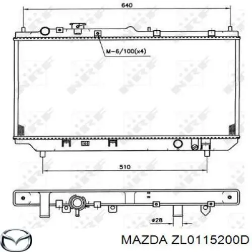 Купити ZL0115200D Mazda Радіатор двигуна