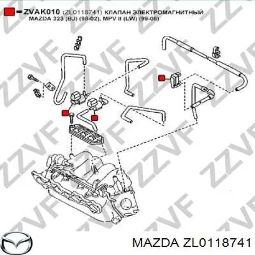  Mazda ZL0118741 ціна, від 27.15 USD
