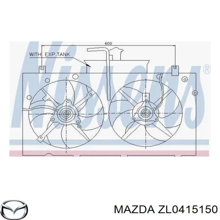 Купити ZL0415150 Mazda Двигун вентилятора системи охолодження