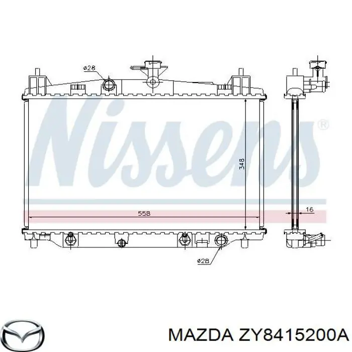 ZY8415200A Mazda Радіатор охолодження двигуна