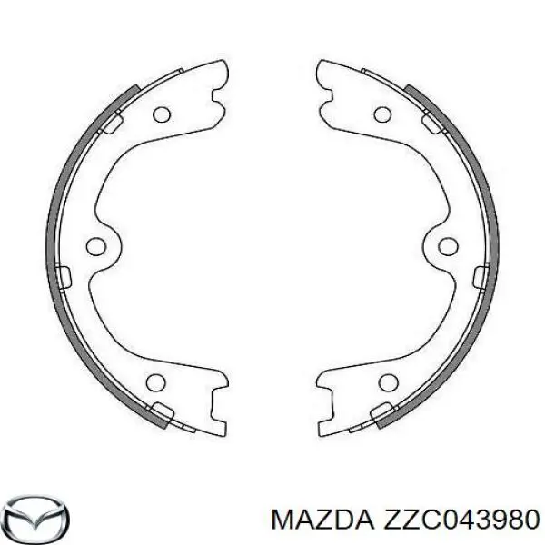 ZZC043980 Mazda шланг гальмівний передній