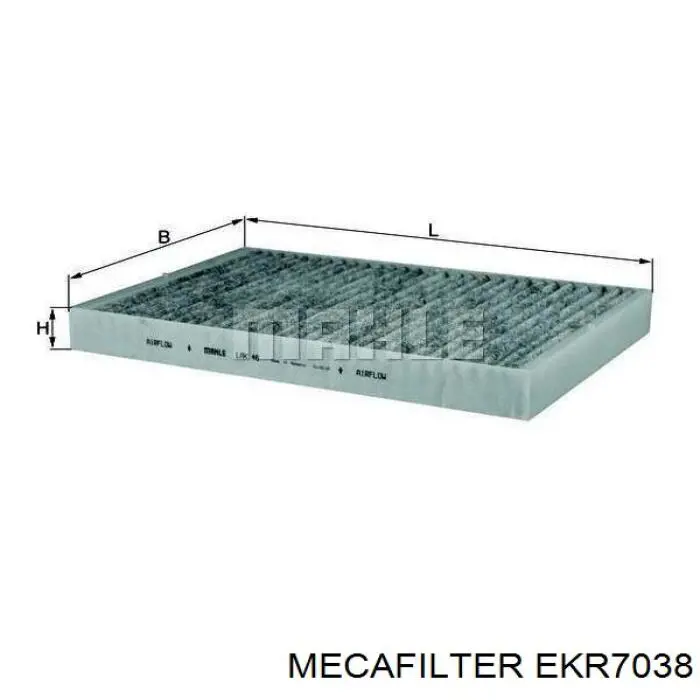 EKR7038 Mecafilter Внутрішньосалонний фільтр