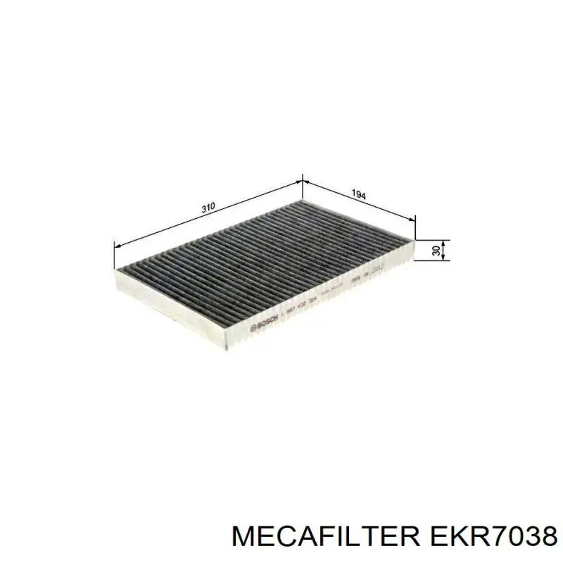 Фільтр салону EKR7038 Mecafilter