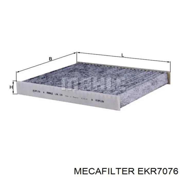 EKR7076 Mecafilter фільтр салону