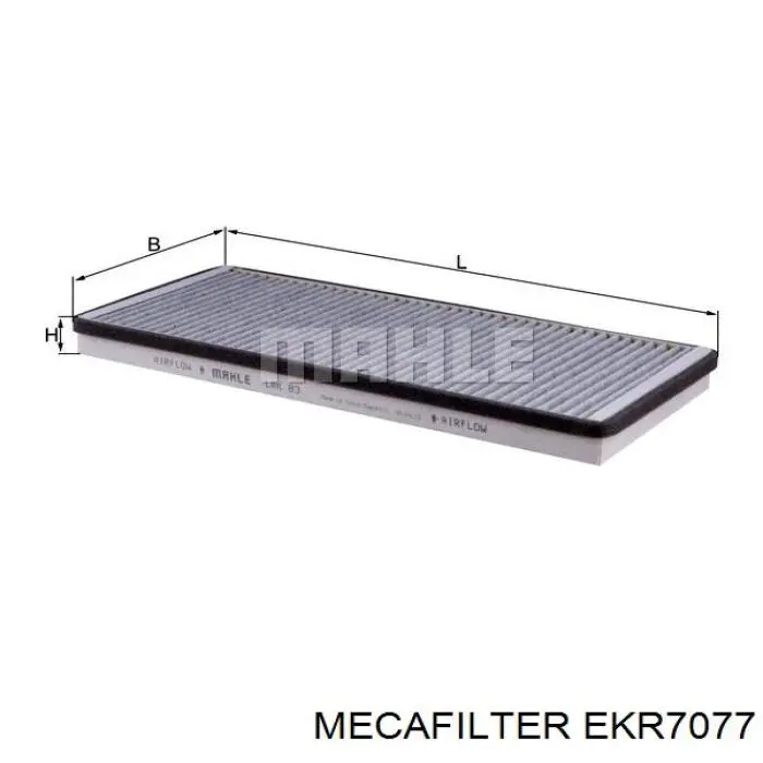 EKR7077 Mecafilter фільтр салону