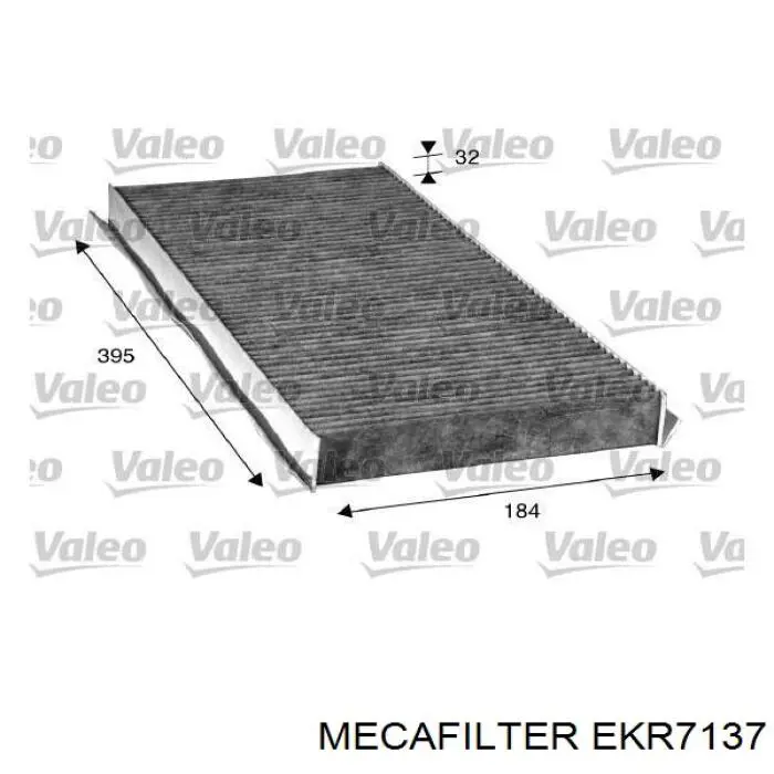 Купити EKR7137 Mecafilter Фільтр салону вугільний