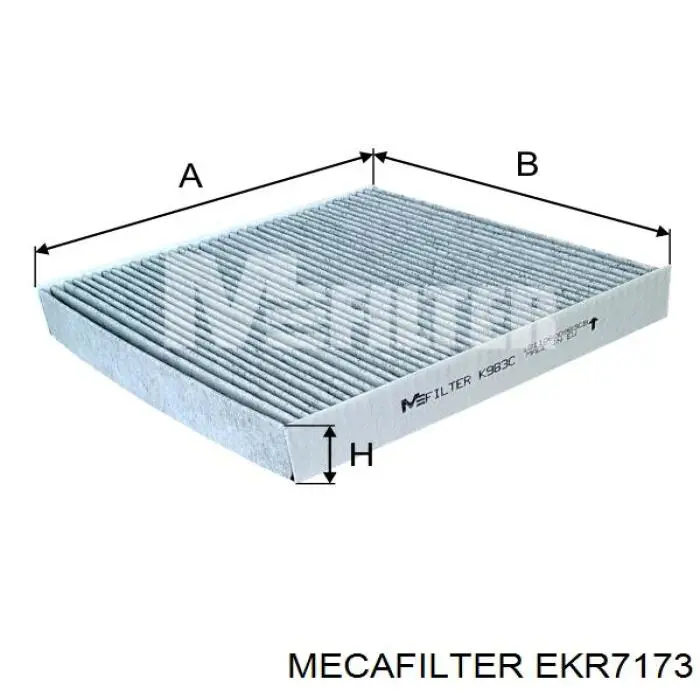 Фільтр повітряний обігрівача Mecafilter EKR7173 ціна, від 8.17 USD