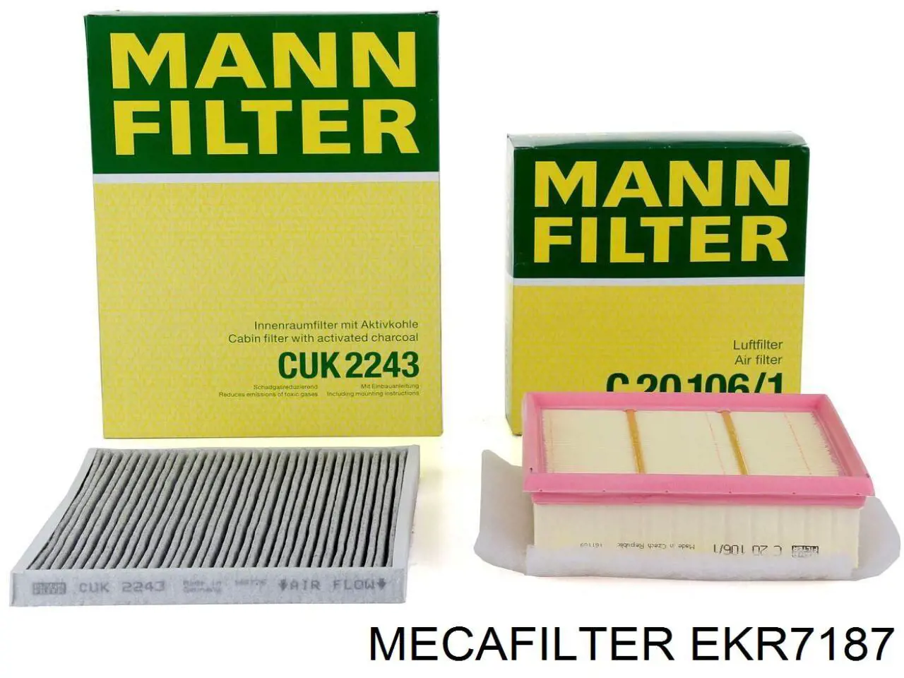 Повітряний фільтр салону Mecafilter EKR7187