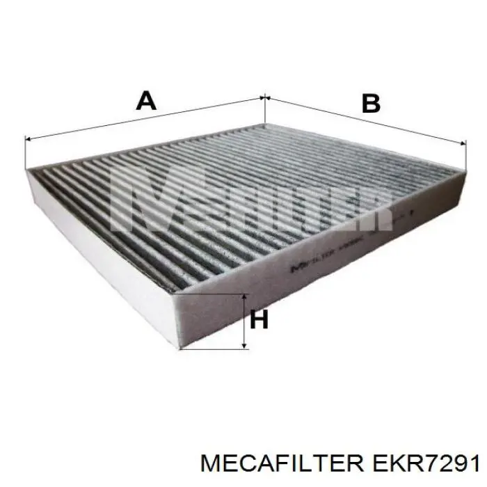 Купити EKR7291 Mecafilter Фільтр салону вугільний